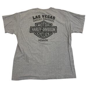 Harley-Davidson Las Vegas Nevada Graphic T-Shirt, XL | Gray Biker Tee